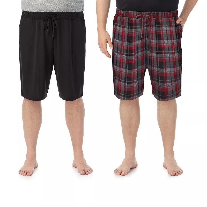 Big & Tall Cuddl Duds® 2-Pack French Terry Pajama Shorts Set, Men's, Size: 2XB, Gray Grey Product Image