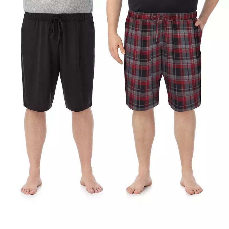Big & Tall Cuddl Duds® 2-Pack French Terry Pajama Shorts Set, Men's, Size: 2XB, Gray Grey Product Image