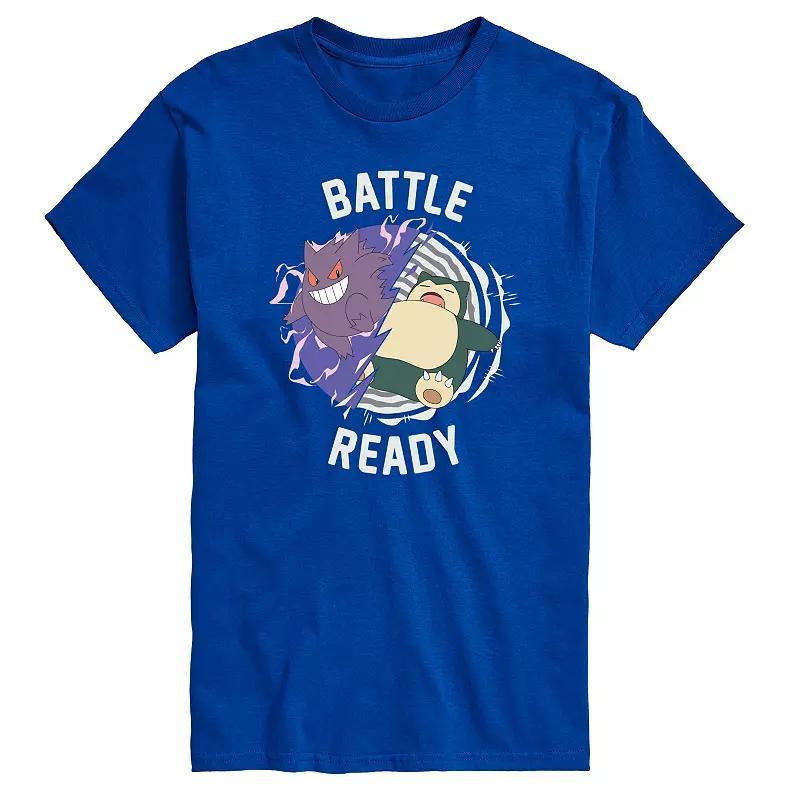 Big & Tall Pokemon Snorlax Battle Ready Graphic Tee, Mens Blue Product Image