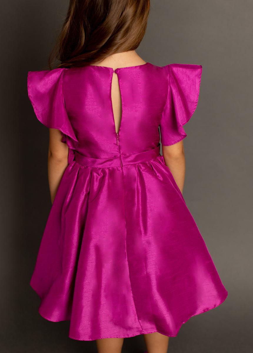 Camryn Dress in Berry Girls Product Image