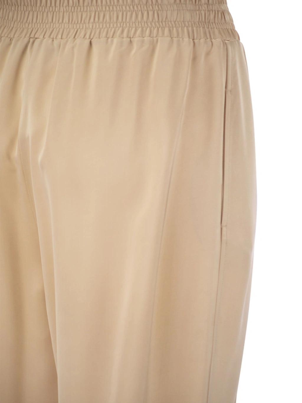 FABIANA FILIPPI High-rise Wide-leg Satin Trousers In Powder Product Image