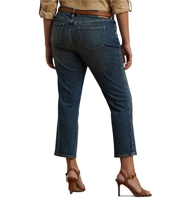 Lauren Ralph Lauren Plus Size Twill Mid Rise Ankle Jeans Product Image