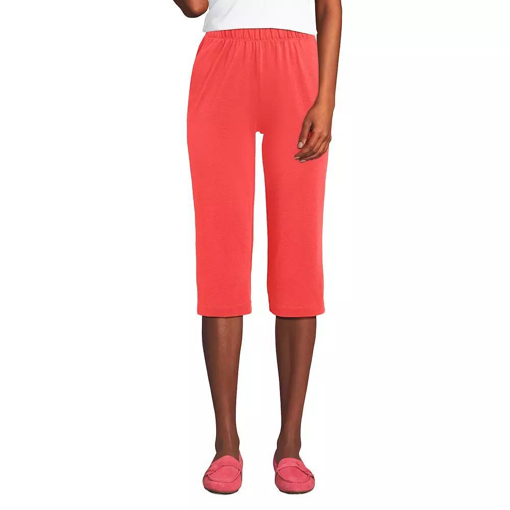 Women's Lands' End Sport High Waist Pull-On Capri Pants, Size: XL Tall, Red Desert Product Image
