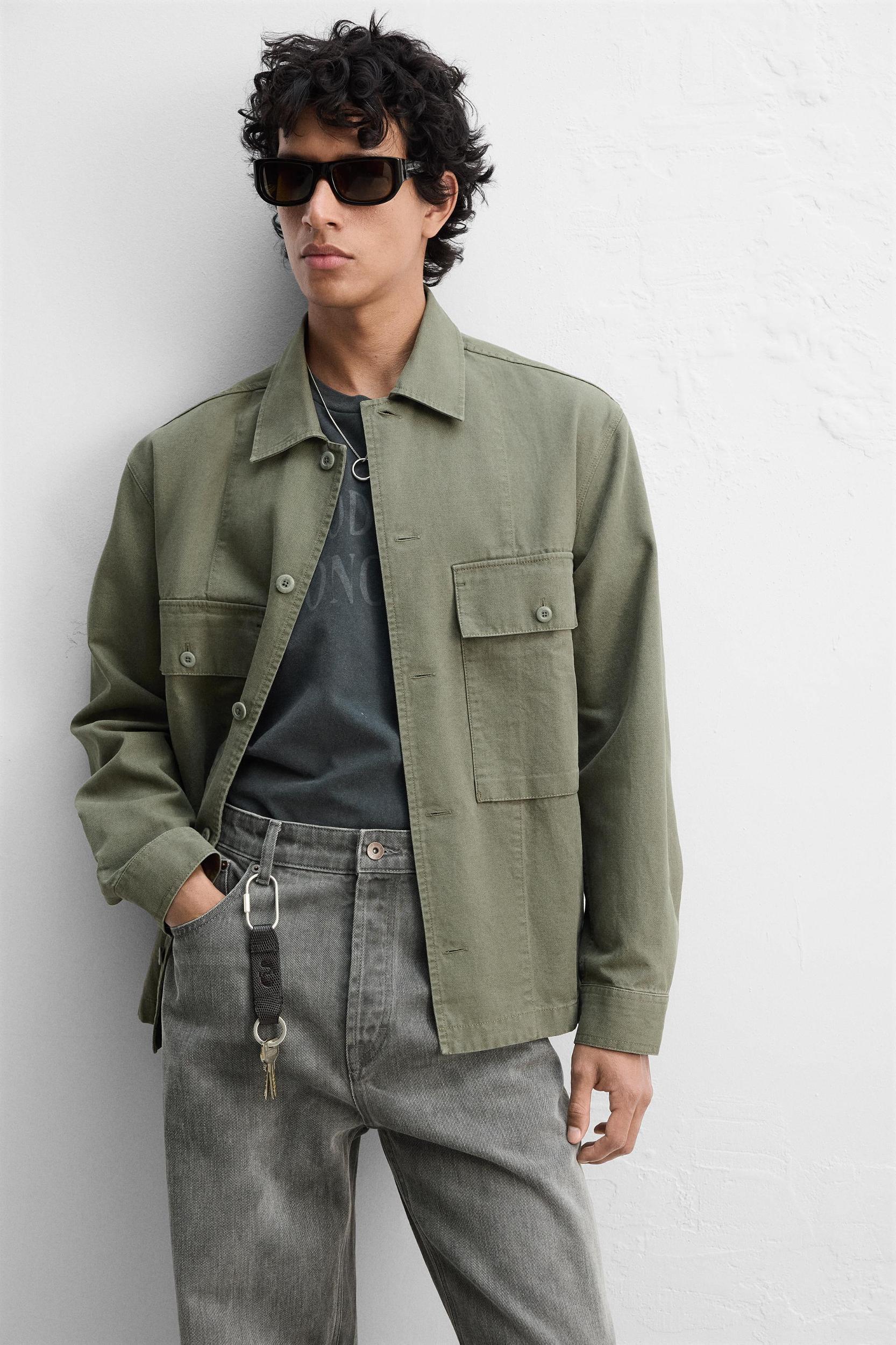 WASHED CANVAS OVERSHIRT Product Image