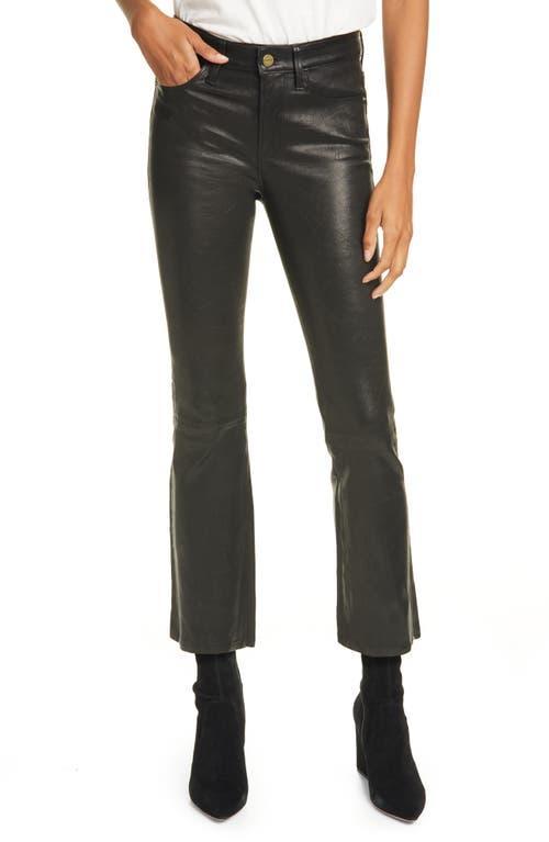 Womens Le Crop High-Rise Mini Bootcut Leather Pants Product Image