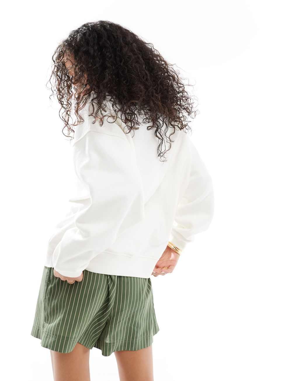4th & Reckless logo embroidered sweatshirt in cream Product Image