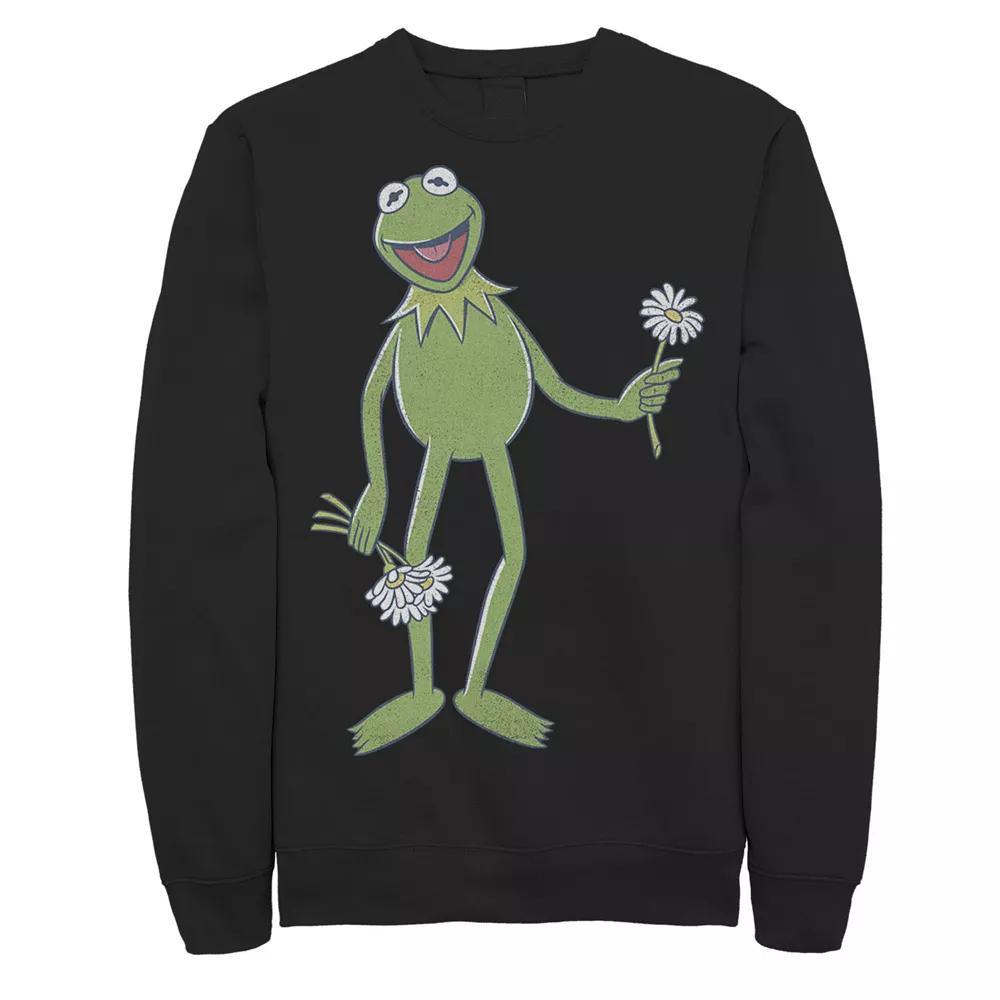 Disney's The Muppets Kermit The Frog Men's Portrait Sweatshirt, Size: Large, Black Product Image
