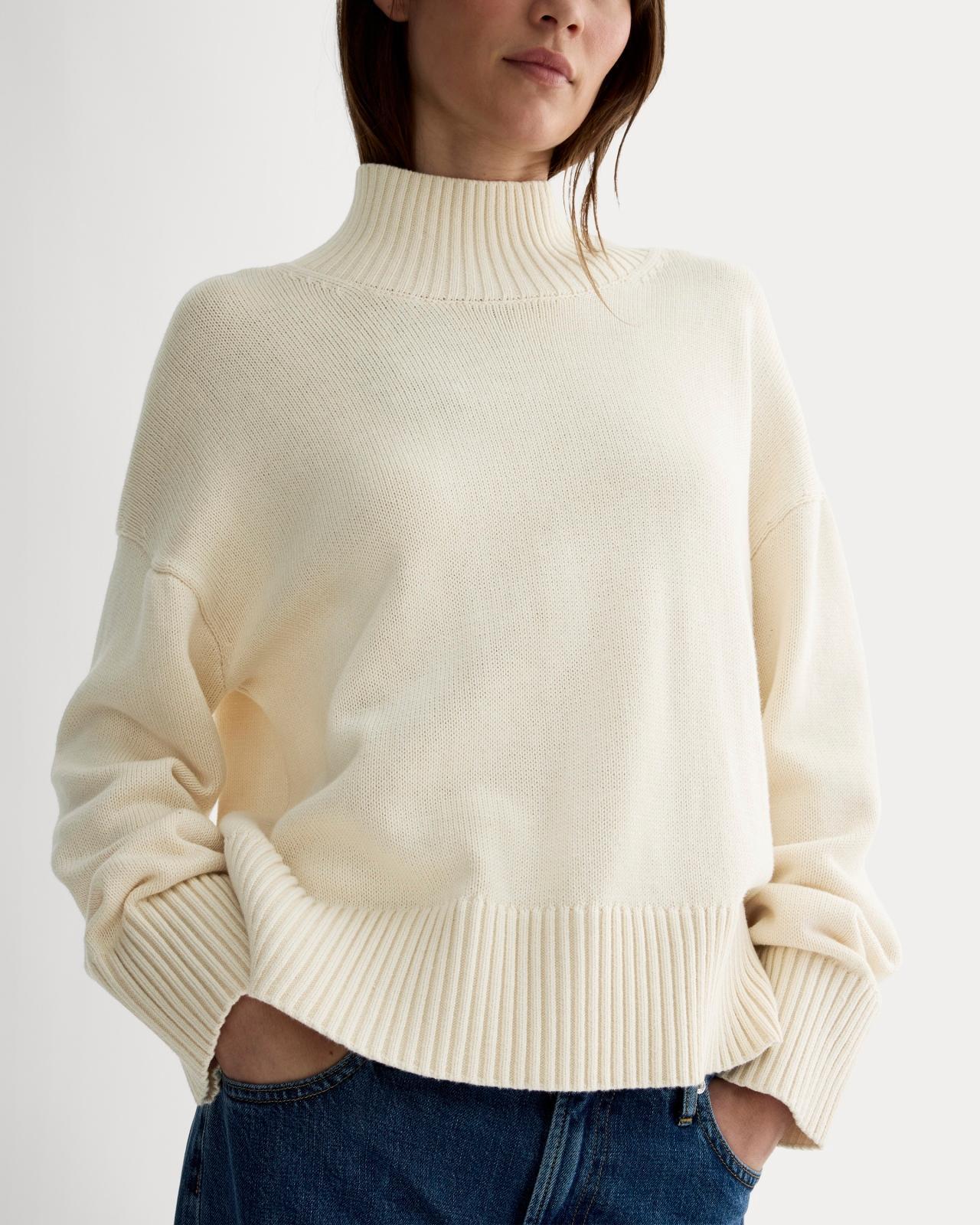 The Boxy Turtleneck in Everyday Cotton Product Image