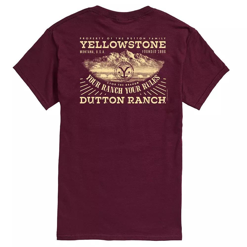 Mens Yellowstone Property Of Dutton Family Graphic Tee Red Product Image