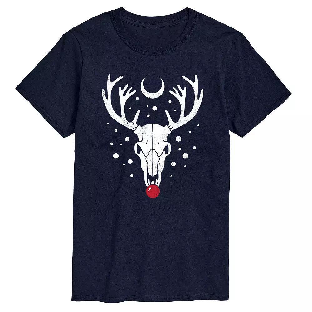 Mens Reindeer Skull Tee Blue Product Image
