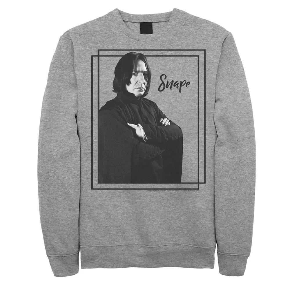 Men's Harry Potter Snape Simple Framed Portrait Fleece Graphic Pullover, Size: XL, Athletic Grey Product Image