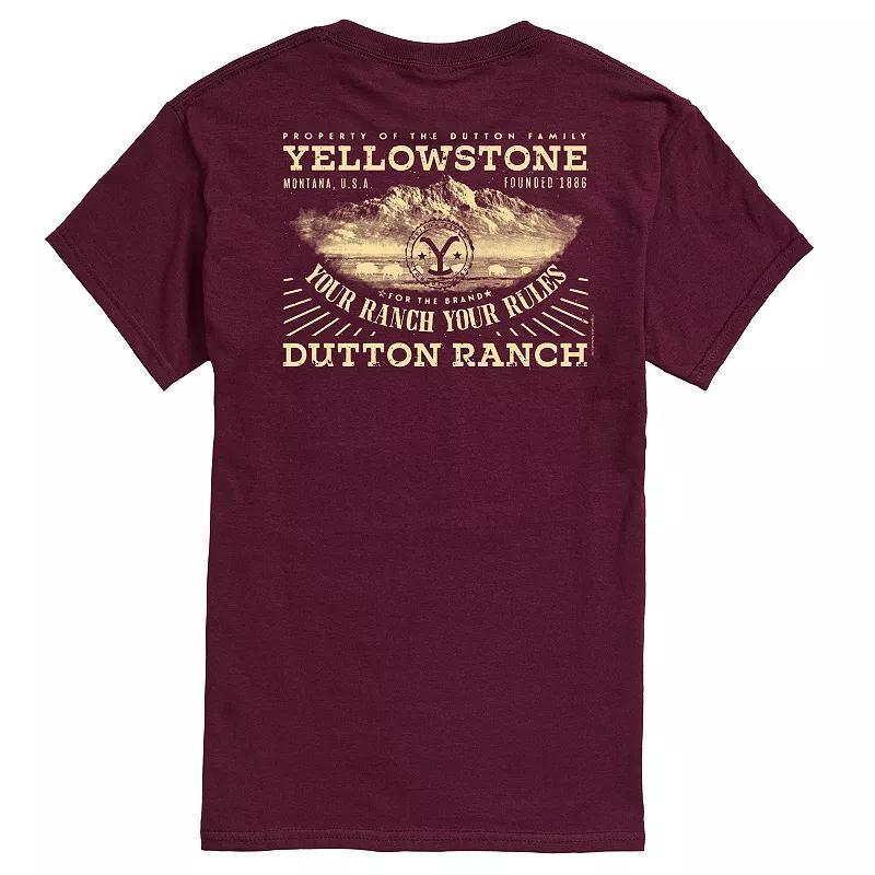 Mens Yellowstone Property Of Dutton Family Graphic Tee Red Product Image