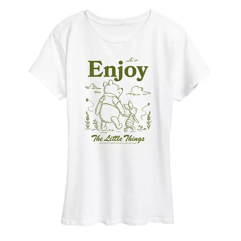 Disneys Winnie The Pooh Womens Little Things Graphic Graphic Tee Product Image