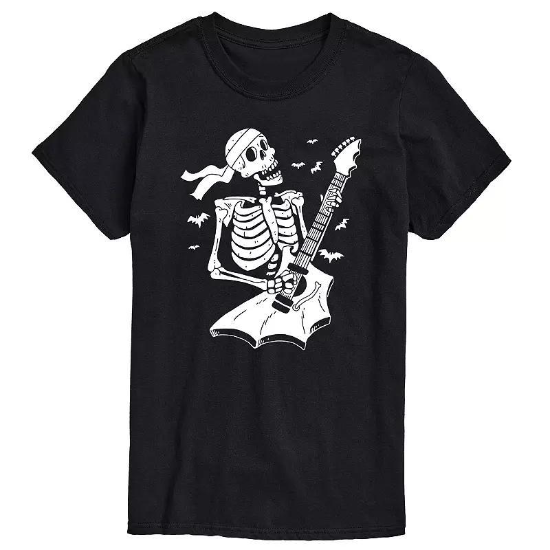 Big & Tall Skeleton Guitar Graphic Tee, Men's, Size: Large Tall, Black Product Image