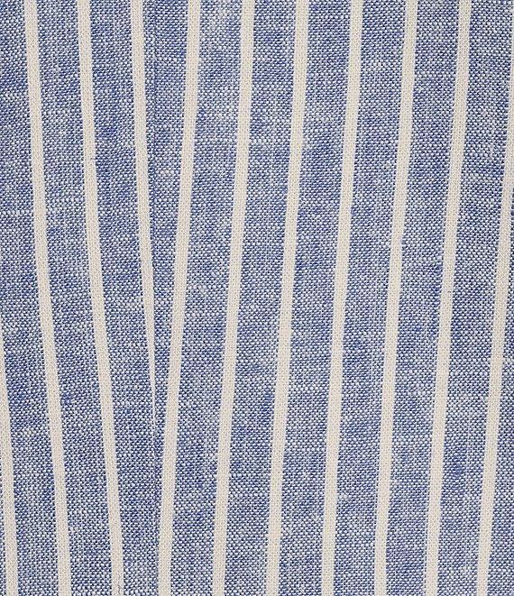 tyler boe Cooper Linen Stripe Notch Lapel 3/4 Sleeve Single Breasted Jacket Product Image