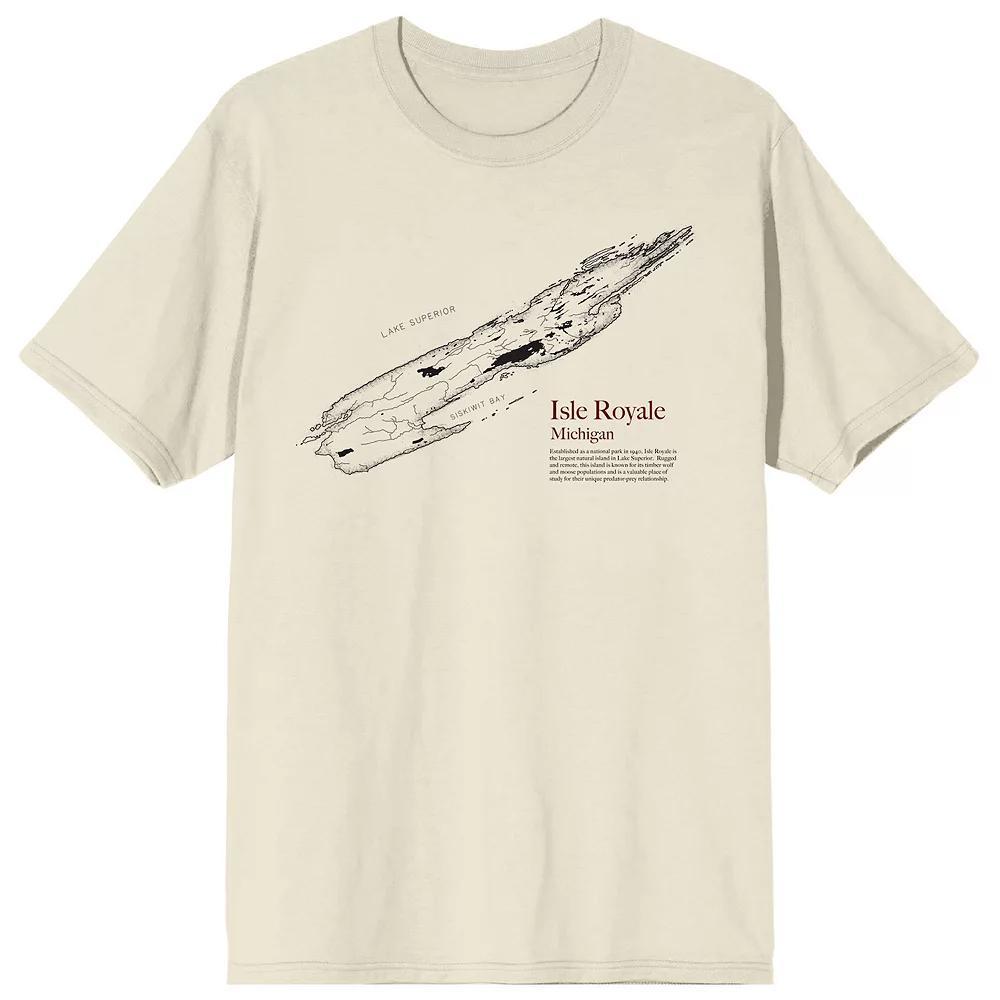 Men's Elevation 7573 Lake Superior Graphic Tee, Size: XL, Off White Product Image