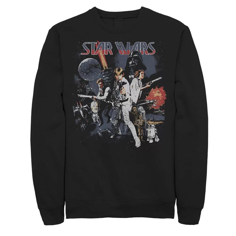 Men's Star Wars Kanji Vintage Movie Poster Sweatshirt, Size: XL, Black Product Image