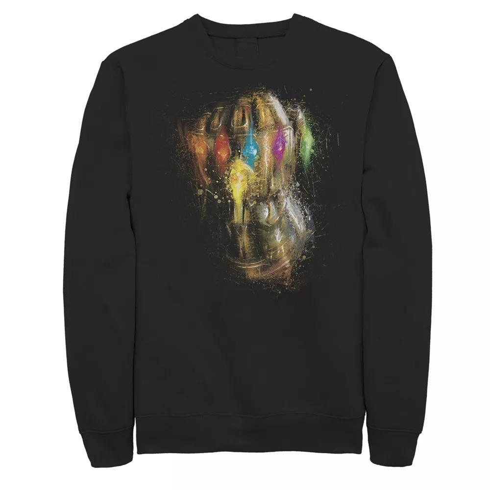 Men's Marvel Avengers Endgame Gauntlet Painting Sweatshirt, Size: XL, Grey Heather Product Image