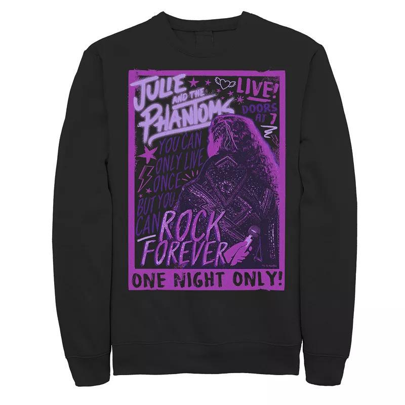 Men's Julie And The Phantoms One Night Only Poster Sweatshirt, Size: Medium, Black Product Image