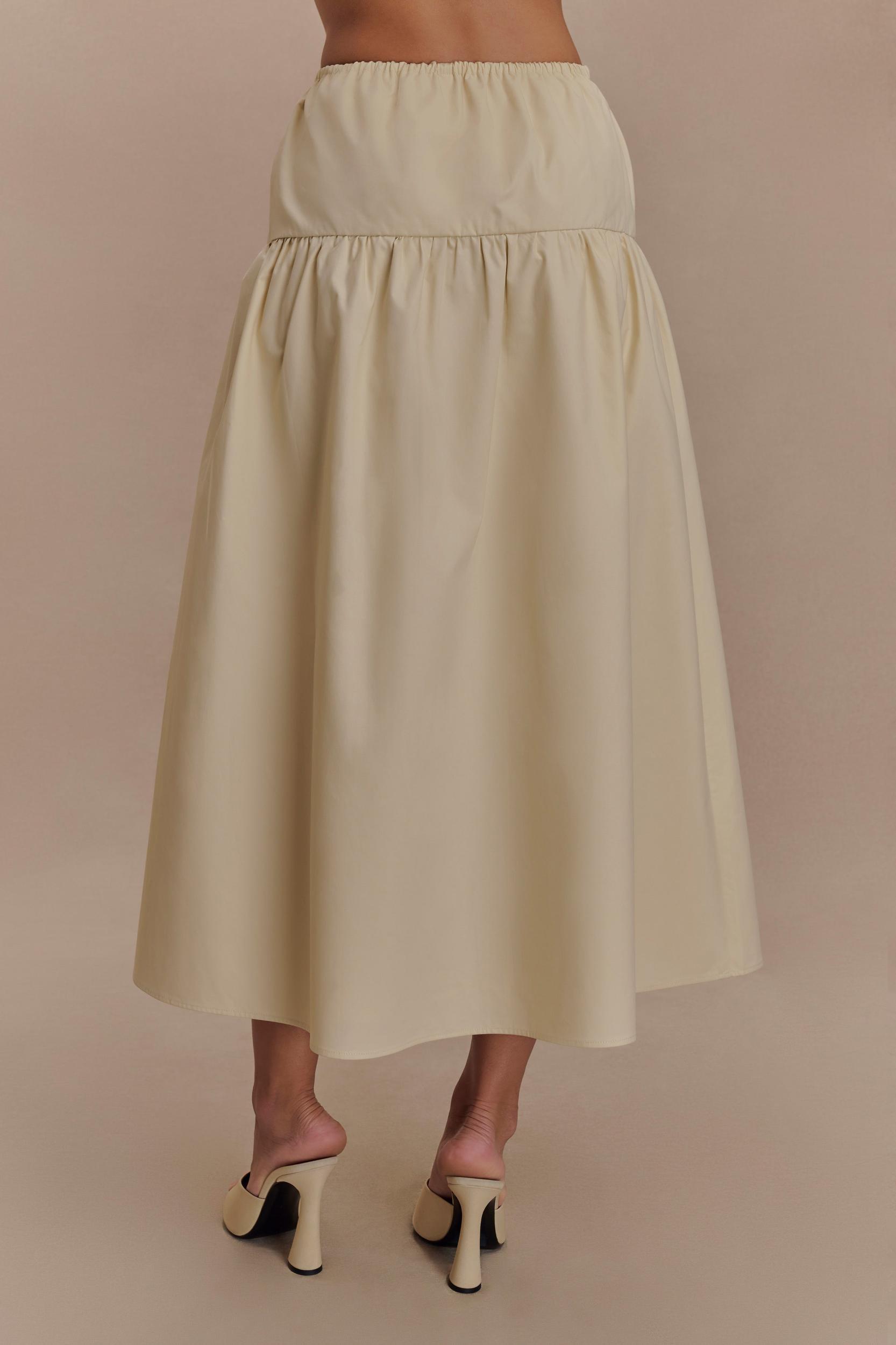 Amirah Midi Skirt - Nude Product Image
