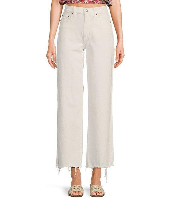Daze Pleaser High Rise Wide Ankle Length Dark Denim Jeans Product Image
