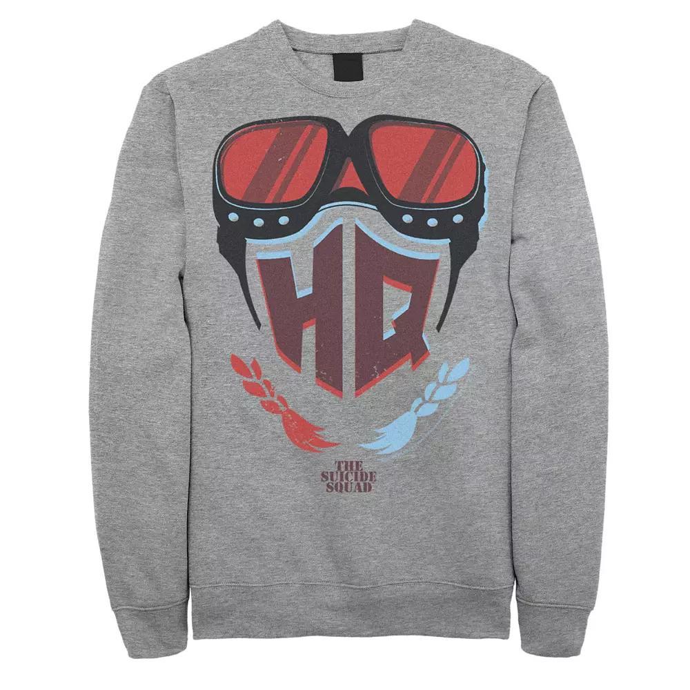 Men's The Suicide Squad HQ Goggles Sweatshirt, Size: Large, Athletic Grey Product Image