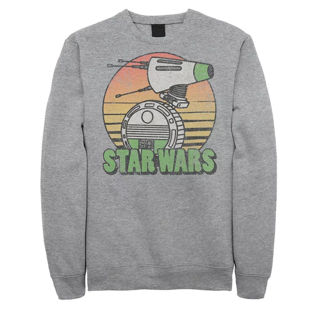 Men's Star Wars The Rise of Skywalker Retro D-0 Sunset Fleece, Size: Medium, Athletic Grey Product Image