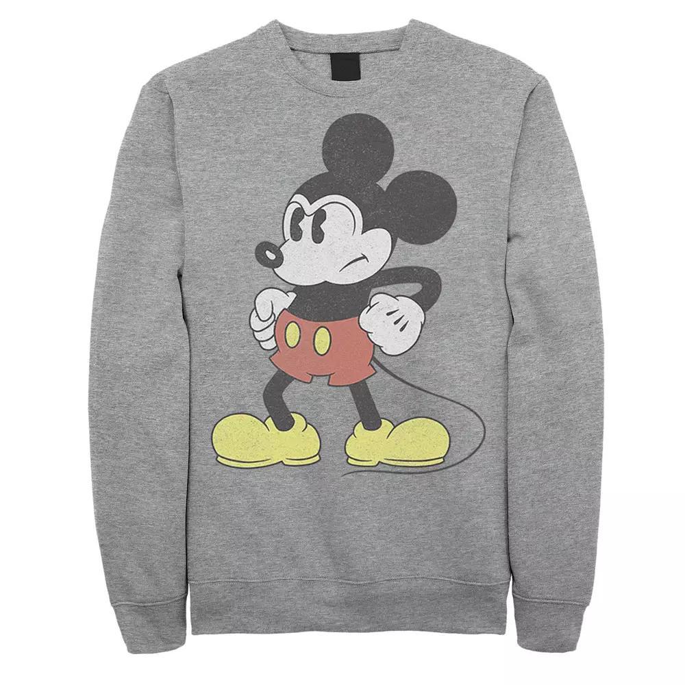 Disney's Mickey & Friends Mickey Mouse Men's Retro Grumpy Sweatshirt, Size: Small, White Product Image