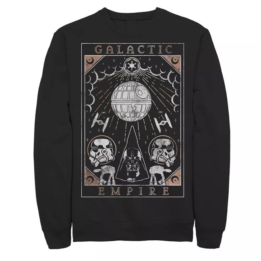 Men's Star Wars Galactic Empire Death Star Poster Sweatshirt, Size: XXL, Black Product Image