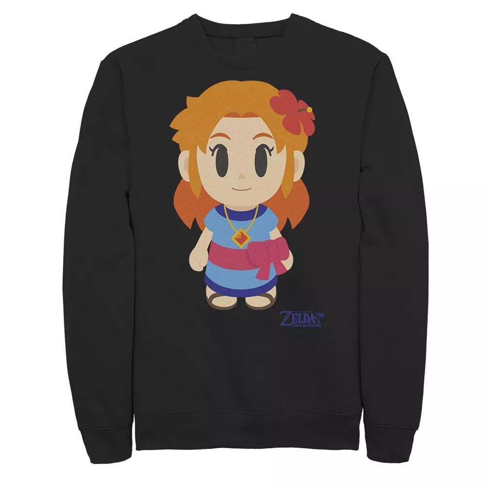 Men's Nintendo Legend Of Zelda Links Awakening Marin Chibi Style Graphic Fleece Pullover, Size: 3XL, Athletic Grey Product Image