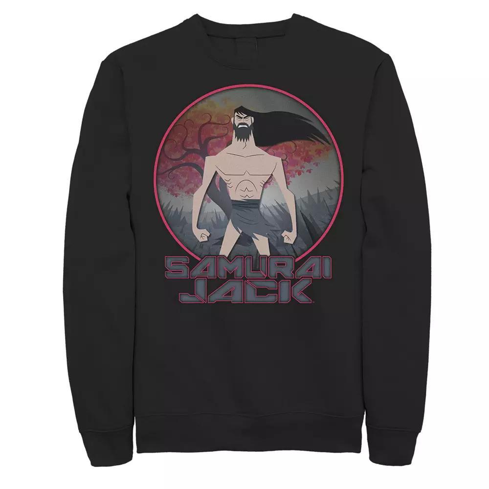 Men's Cartoon Network Samurai Jack The Meditating Warrior Badge Sweatshirt, Size: XXL, Blue Product Image
