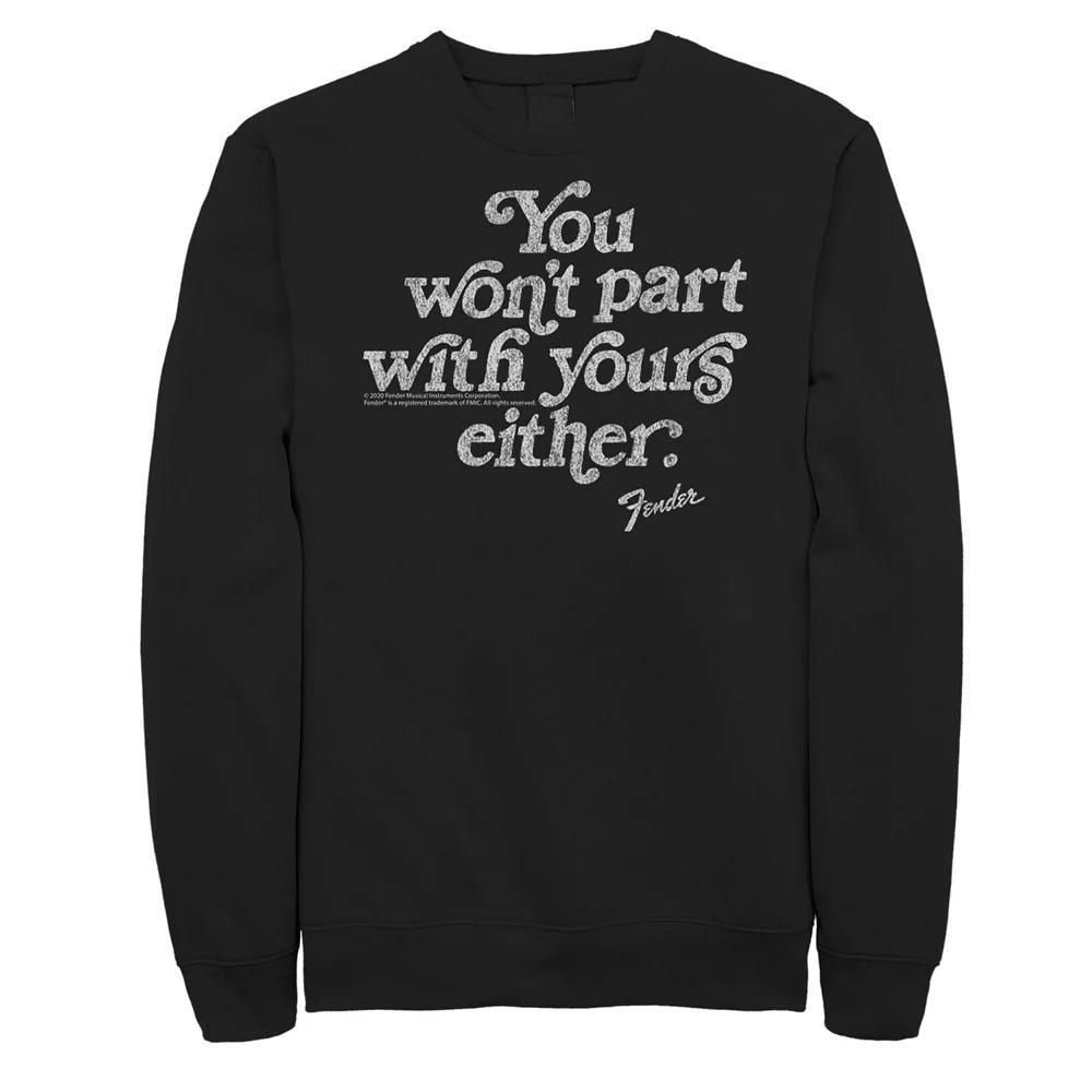 Big & Tall Fender Vintage Quote Part Ways Fleece Sweatshirt, Men's, Size: 3XL Tall, Black Product Image