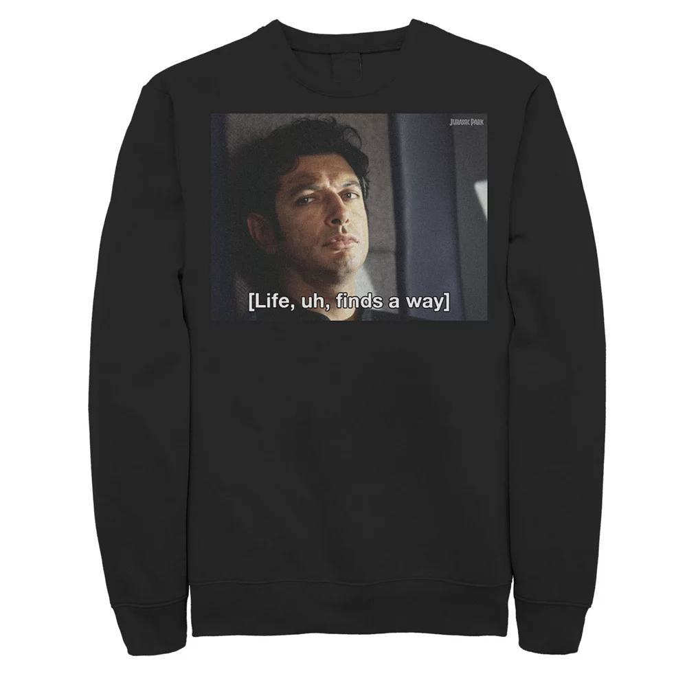 Men's Jurassic Park Life Finds A Way Goldblum Jeff Stare Sweatshirt, Size: Large, Blue Product Image