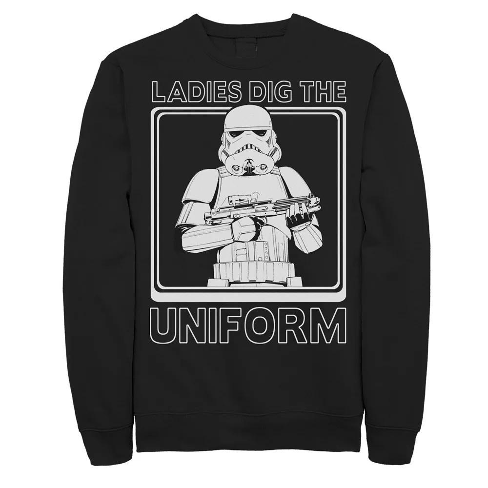 Men's Star Wars Graphic Fleece Pullover, Size: XXL, Black Armor Product Image