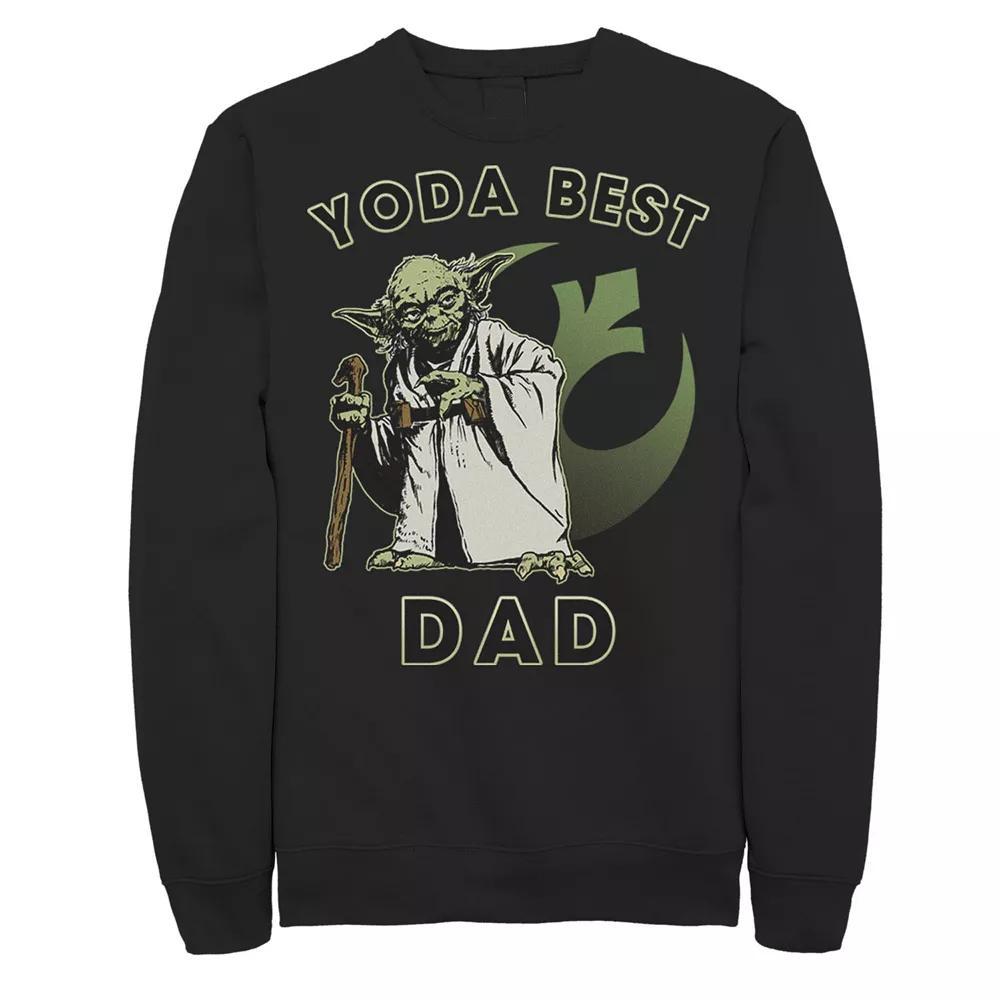 Men's Star Wars Yoda Best Grandpa Rebel Logo Sweatshirt, Size: XL, Black Product Image