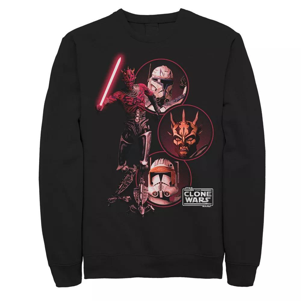 Men's Star Wars: Clone Wars Dark Side Group Shot Sweatshirt, Size: Small, Black Product Image