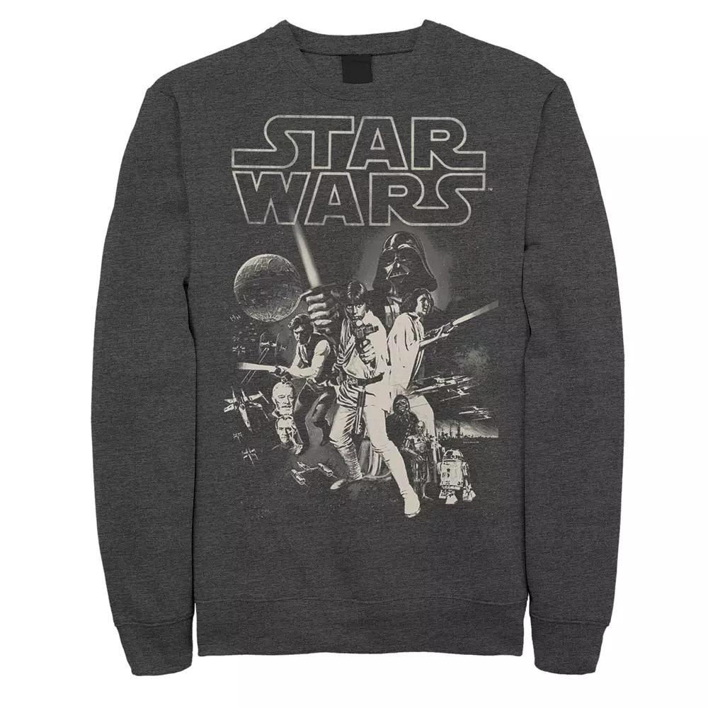 Men's Star Wars Classic Poster Sweatshirt, Size: XXL, Grey Heather Product Image