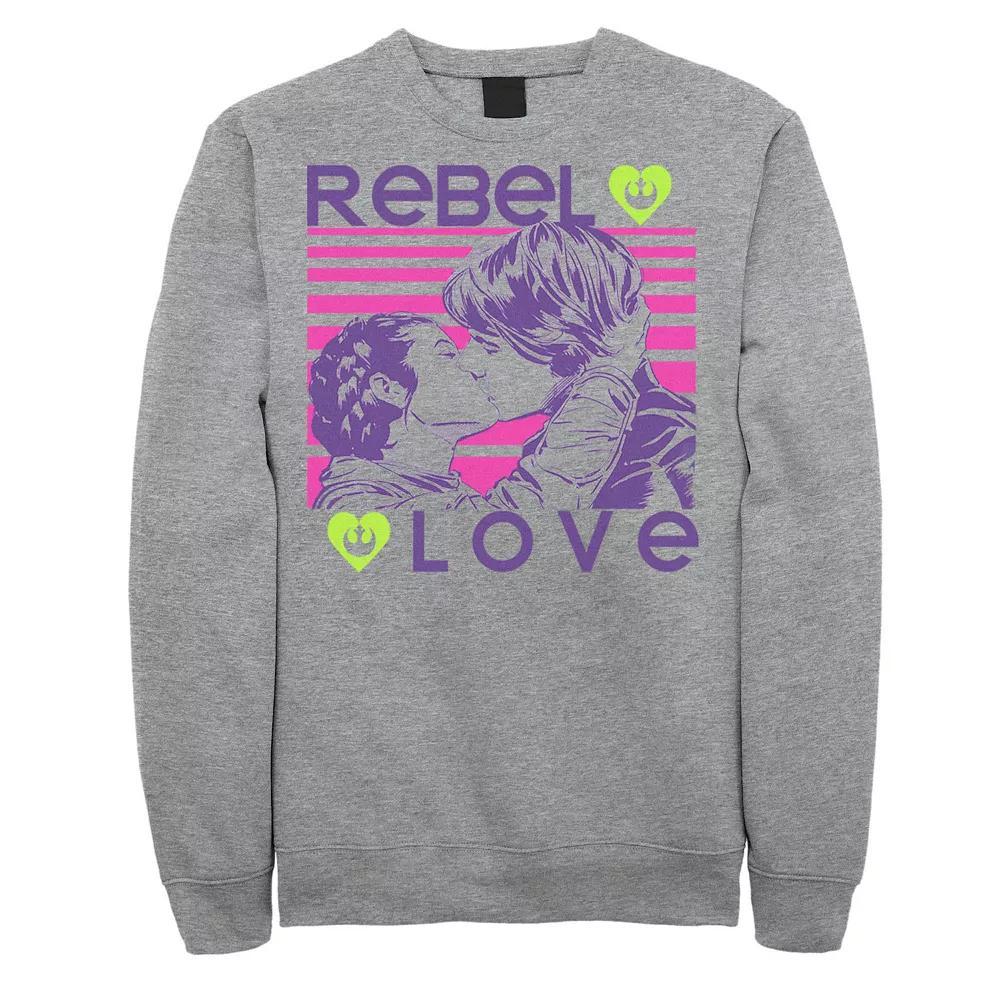 Men's Star Wars Rebel Love Valentines Day Sweatshirt, Size: Medium, Athletic Grey Product Image