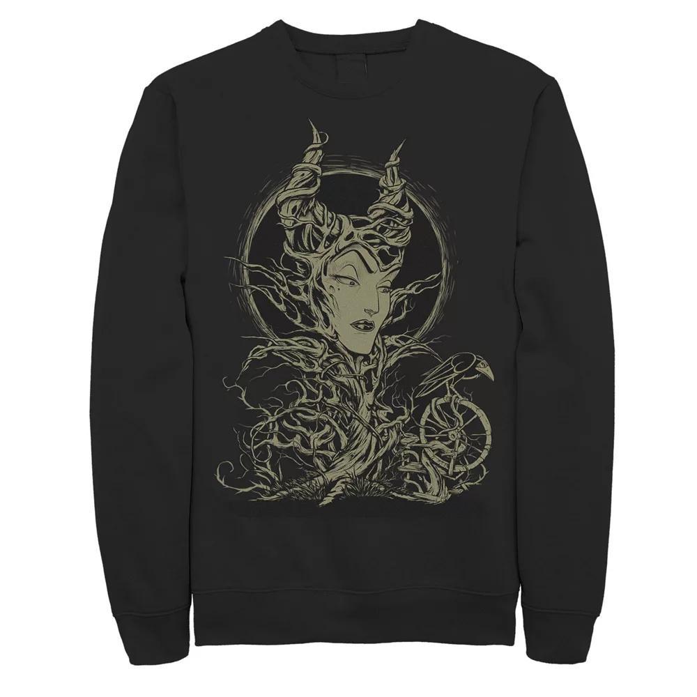 Disney's Sleeping Beauty Maleficent Men's Crow Branches Sweatshirt, Size: Small, Black Product Image