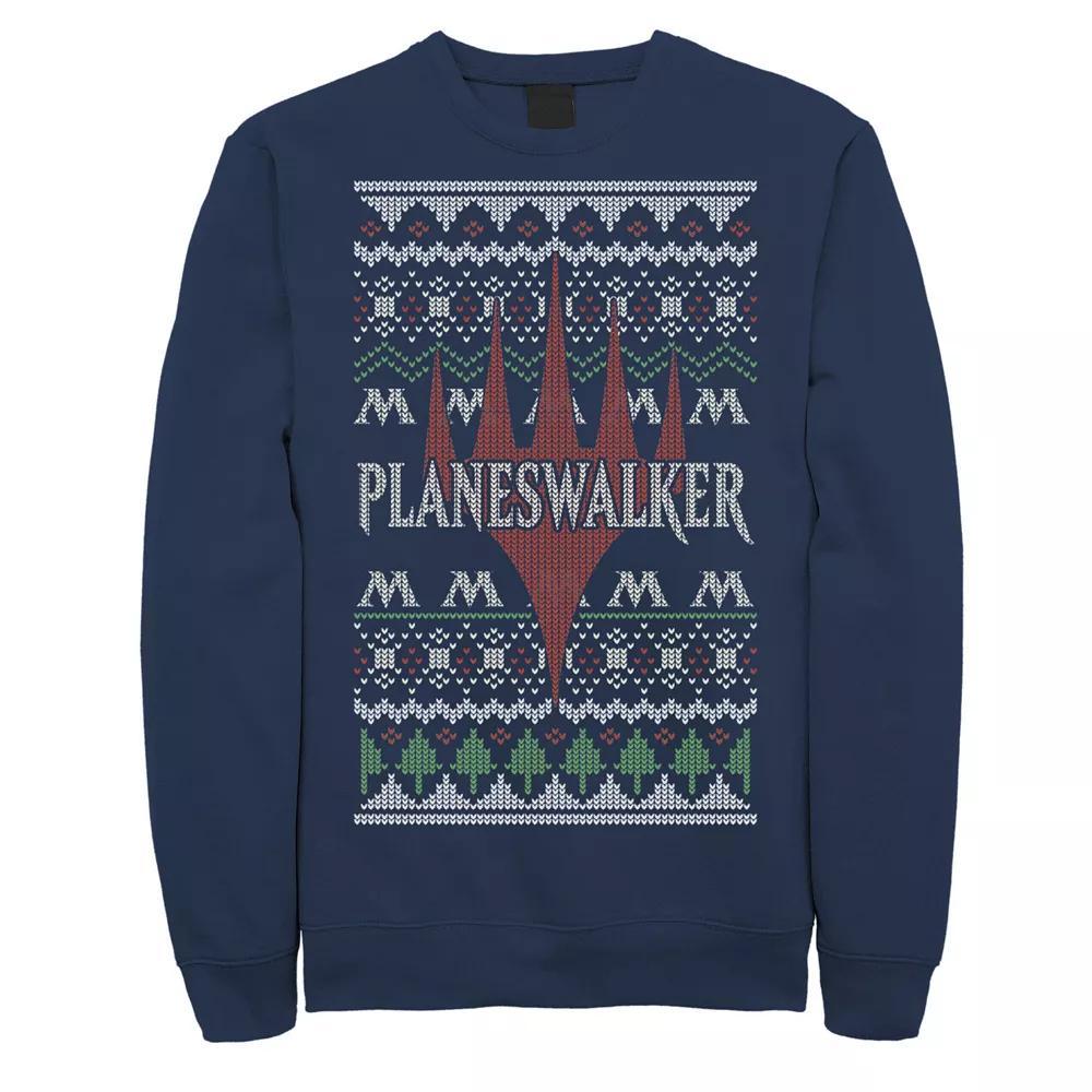 Men's Magic: The Gathering Planeswalker Ugly Sweater Style Sweatshirt, Size: XL, Blue Product Image