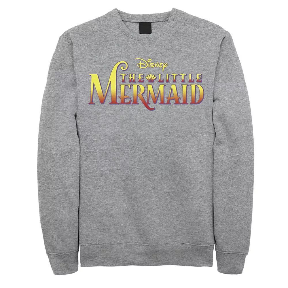 Disney's The Little Mermaid Men's Classic Logo Sweatshirt, Size: Large, Athletic Grey Product Image