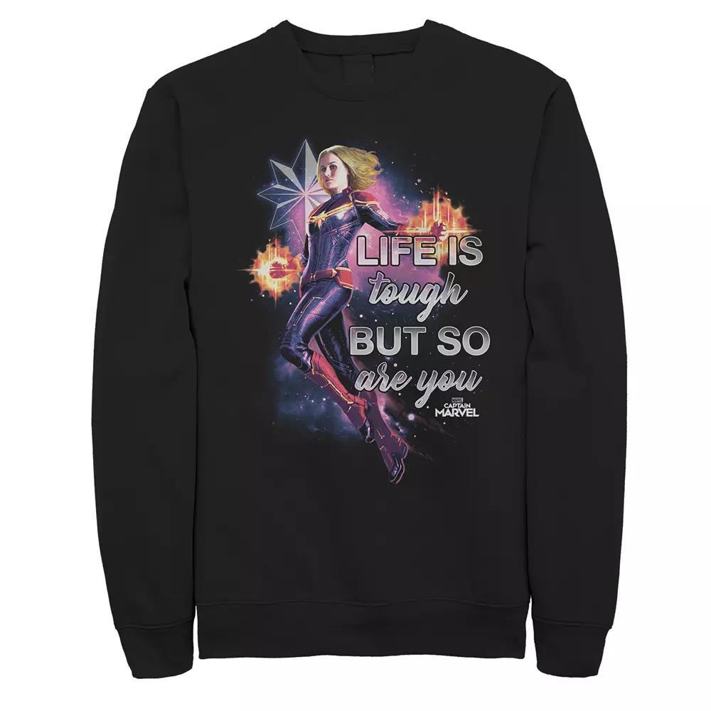 Mens Marvel Captain Marvel Flight Powers Sweatshirt Blue Product Image