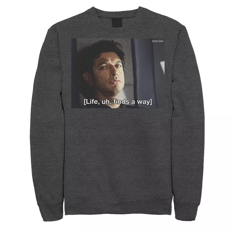 Men's Jurassic Park Life Finds A Way Goldblum Jeff Stare Sweatshirt, Size: Large, Blue Product Image