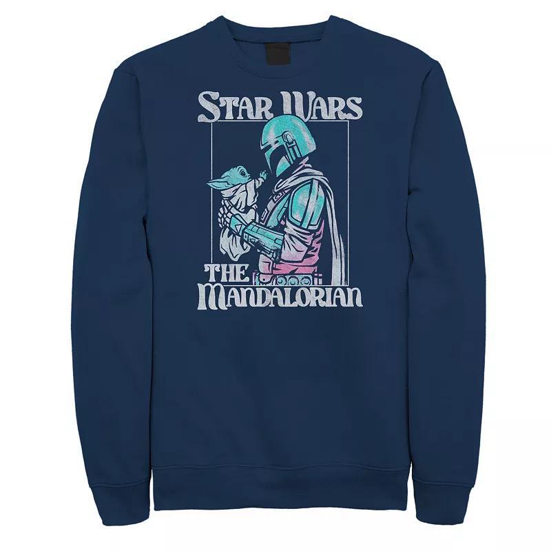 Mens Marvel Hawkeye Retro Logo Portrait Fleece Blue Product Image