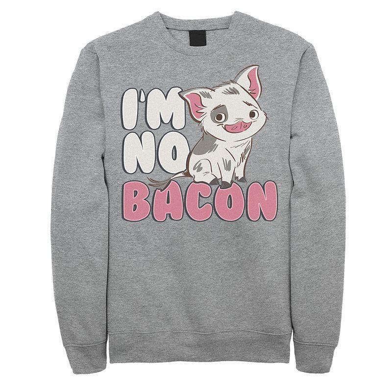 Disneys Moana Pua Cute Im No Bacon Mens Sweatshirt Athletic Grey Product Image