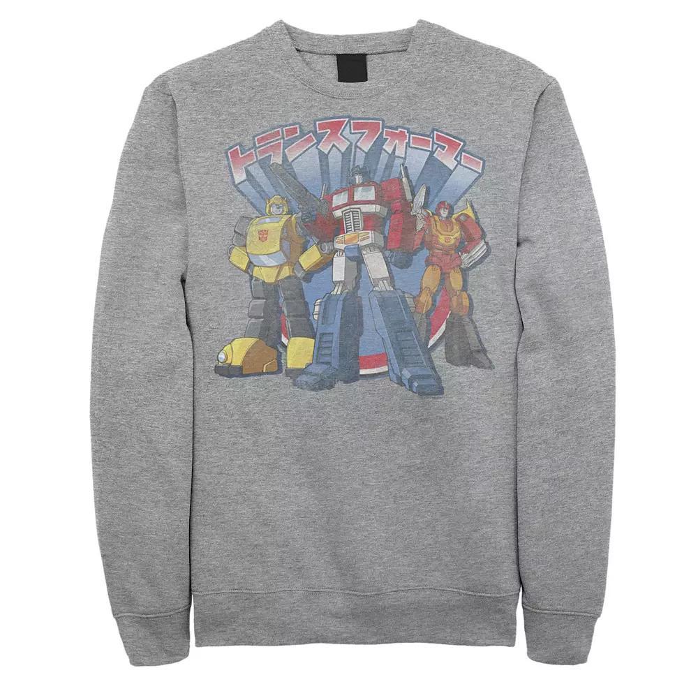 Men's Transformers Kanji Autobots Sweatshirt, Size: Medium, Athletic Grey Product Image