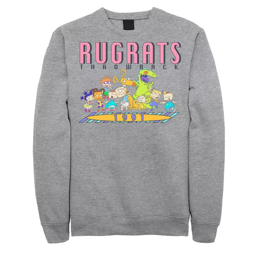 Men's Rugrats Throwback 1991 Group Shot Sweatshirt, Size: Small, Athletic Grey Product Image
