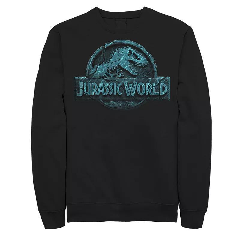 Men's Jurassic World Two Logo Lost In The Deep Sweatshirt, Size: Medium, Black Product Image