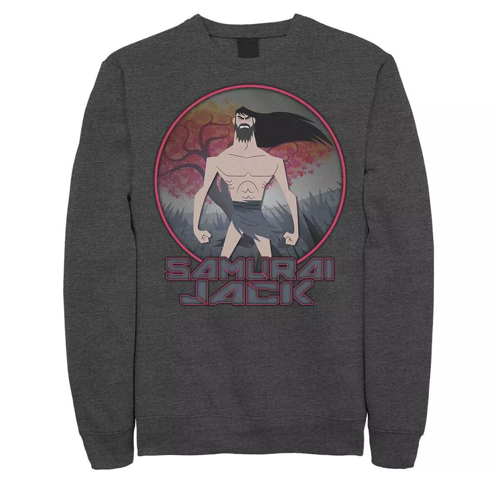 Men's Cartoon Network Samurai Jack The Meditating Warrior Badge Sweatshirt, Size: XXL, Blue Product Image