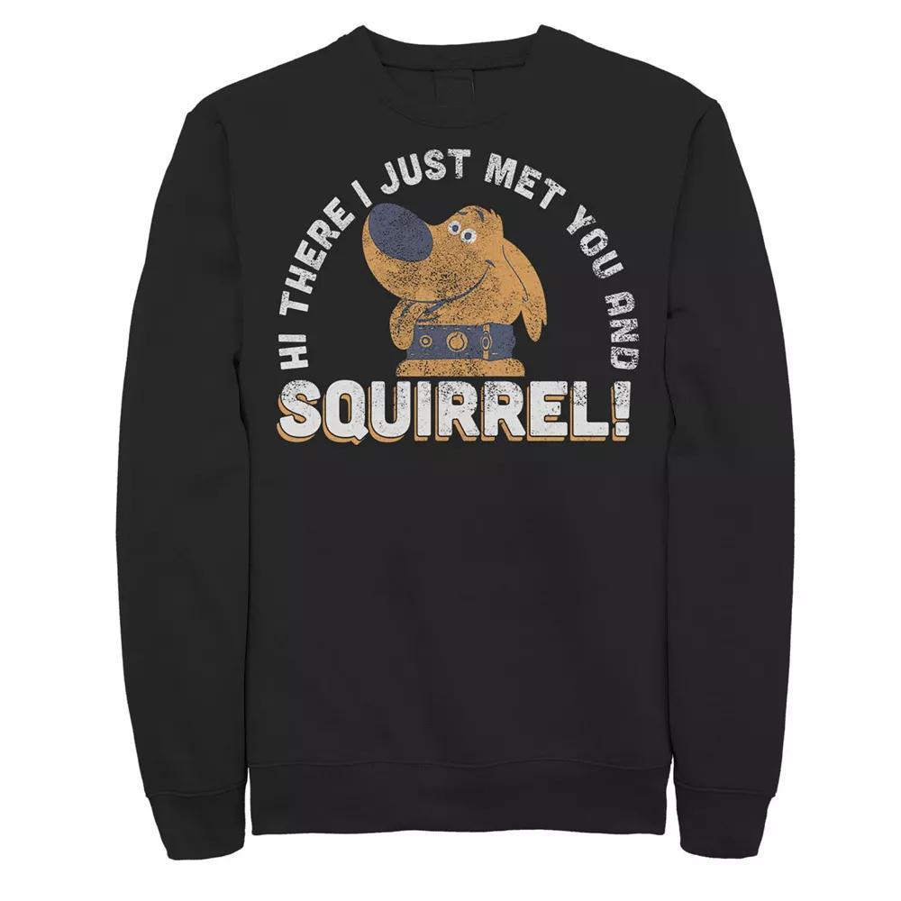Disney / Pixar's Up Dug Men's Just Met and SQUIRREL! Sweatshirt, Size: 3XL, Black Product Image